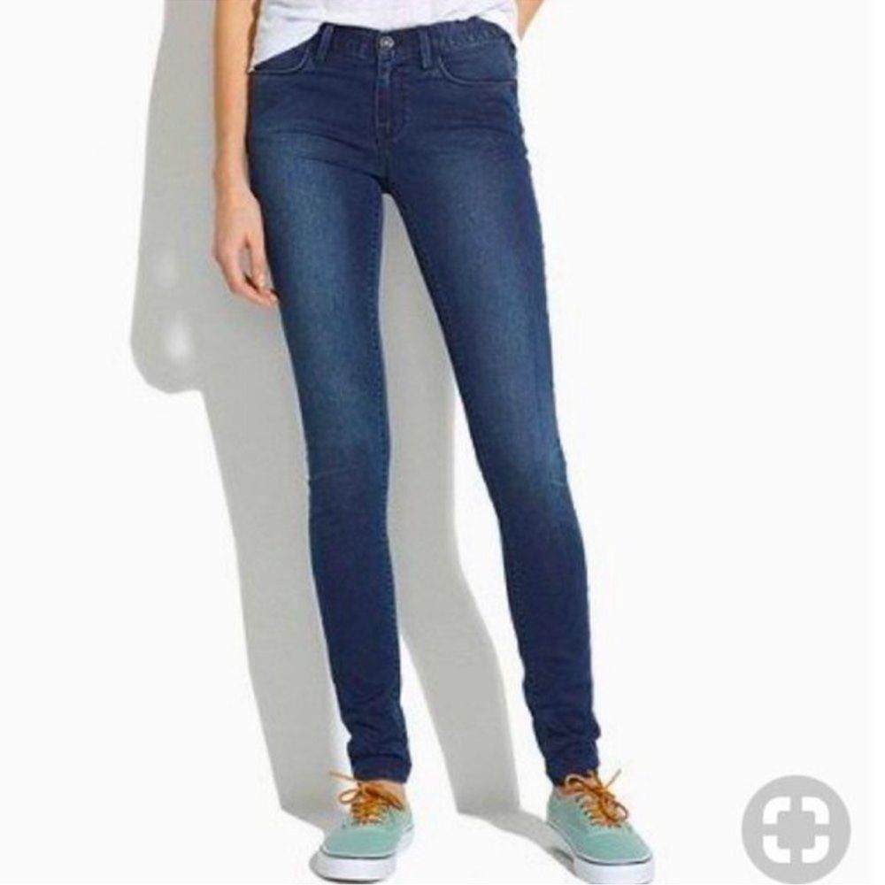 MADEWELL Dark-Wash Blue 10" High-Rise Waist Skinny Leg Jeans Size 27